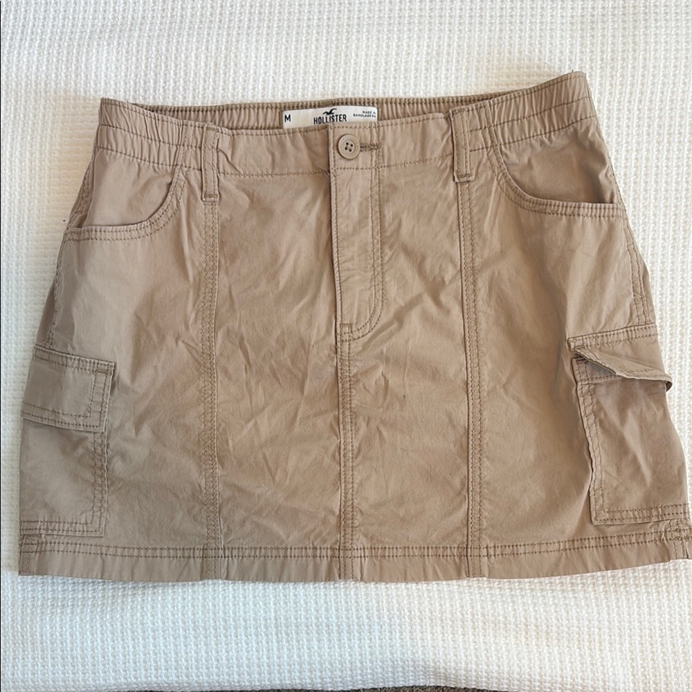 Hollister Tan Mini Cargo Skirt